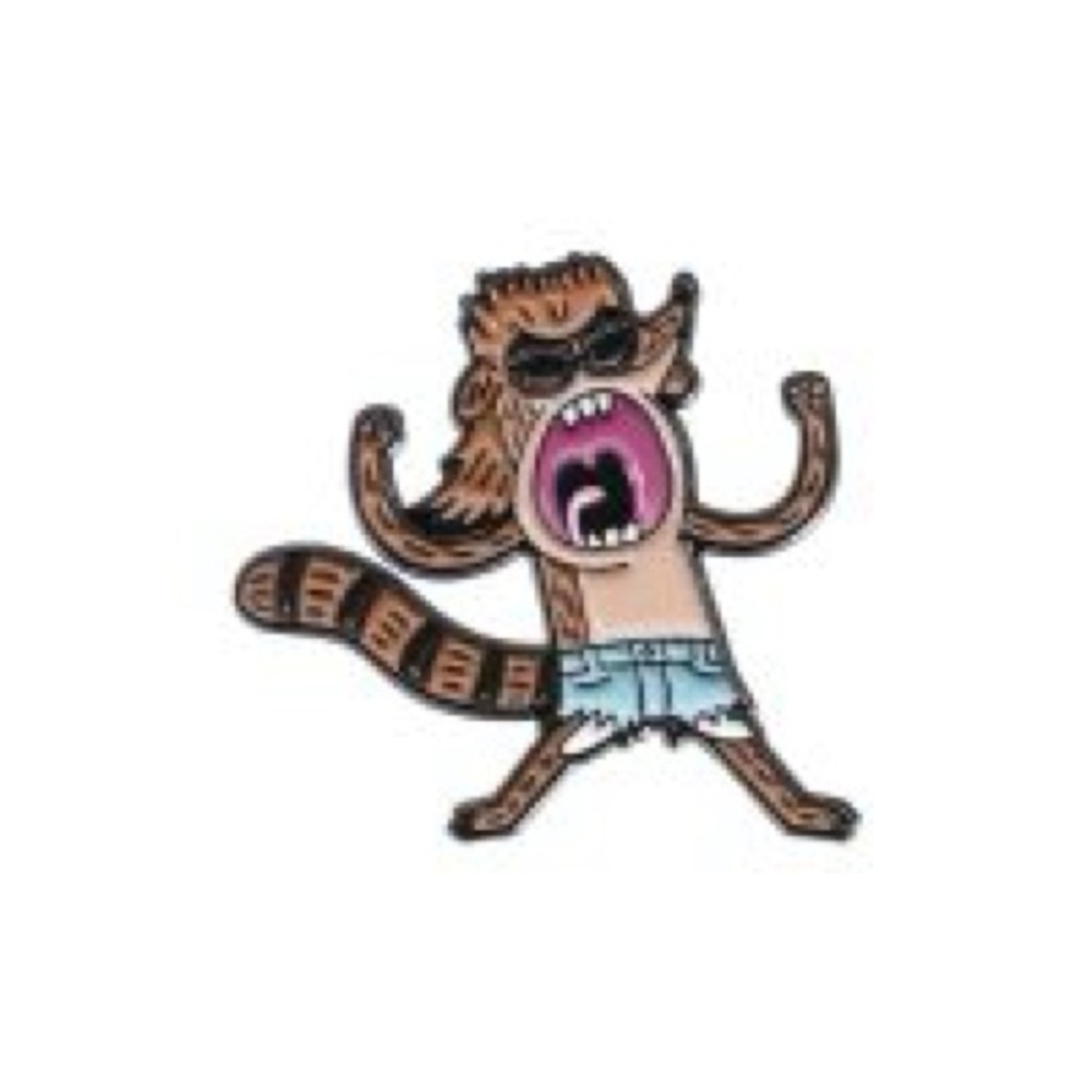 Women’s Jewelry Fashion Cute Regular Show Rigby Yelling in Shorts Enamel Pin